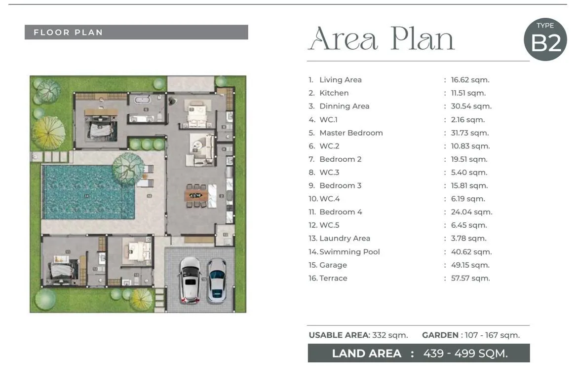 4-bedroom villa, 319 sqm