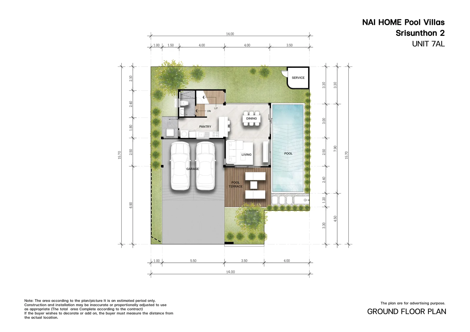 3-bedroom villa, 170 sqm