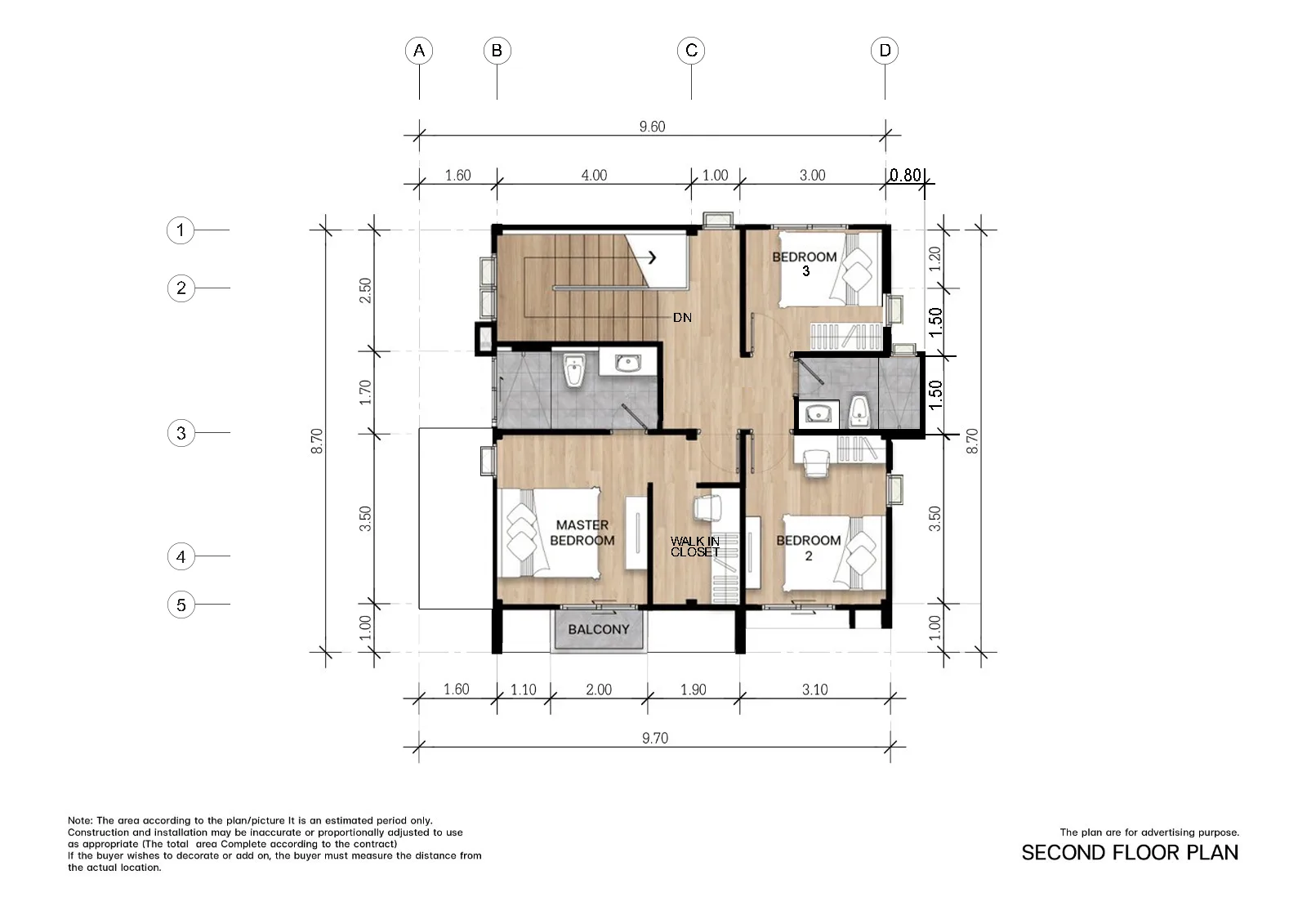 3-bedroom villa, 170 sqm