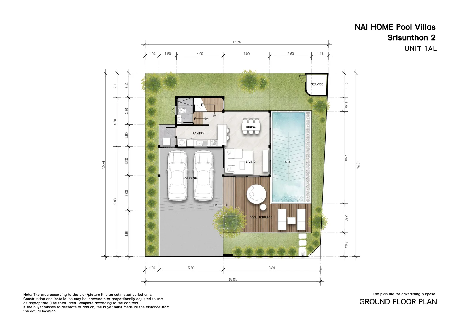 3-bedroom villa, 170 sqm