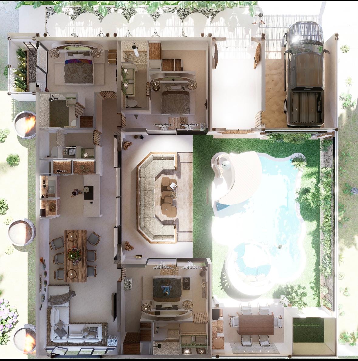 3-bedroom villa, 262 sqm