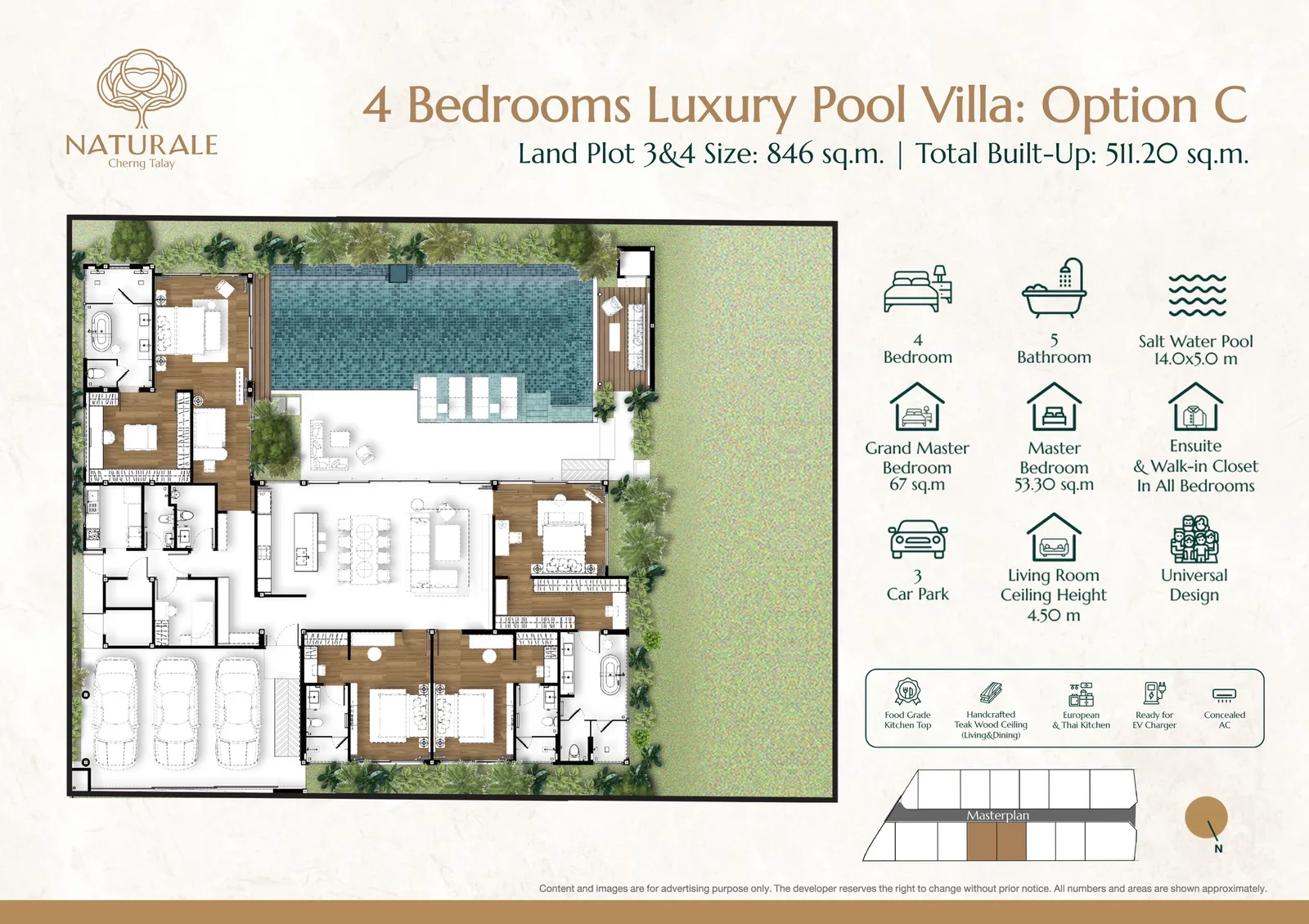 4-bedroom villa, 511 sqm
