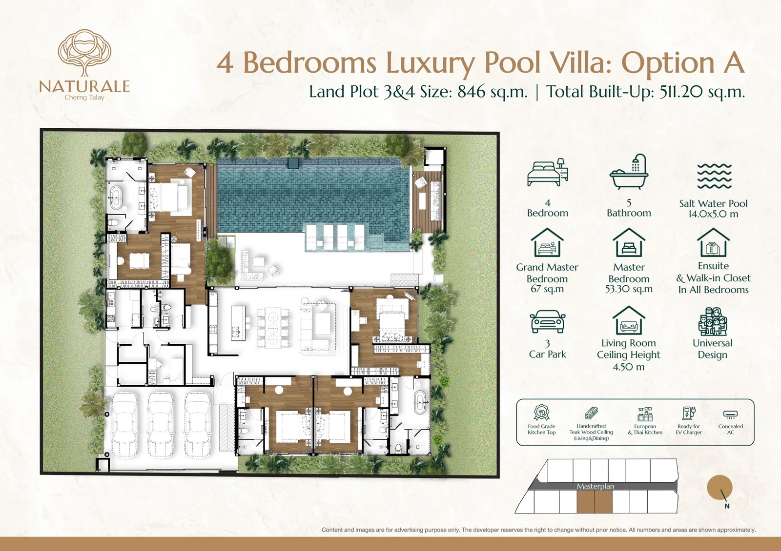 4-bedroom villa, 511 sqm