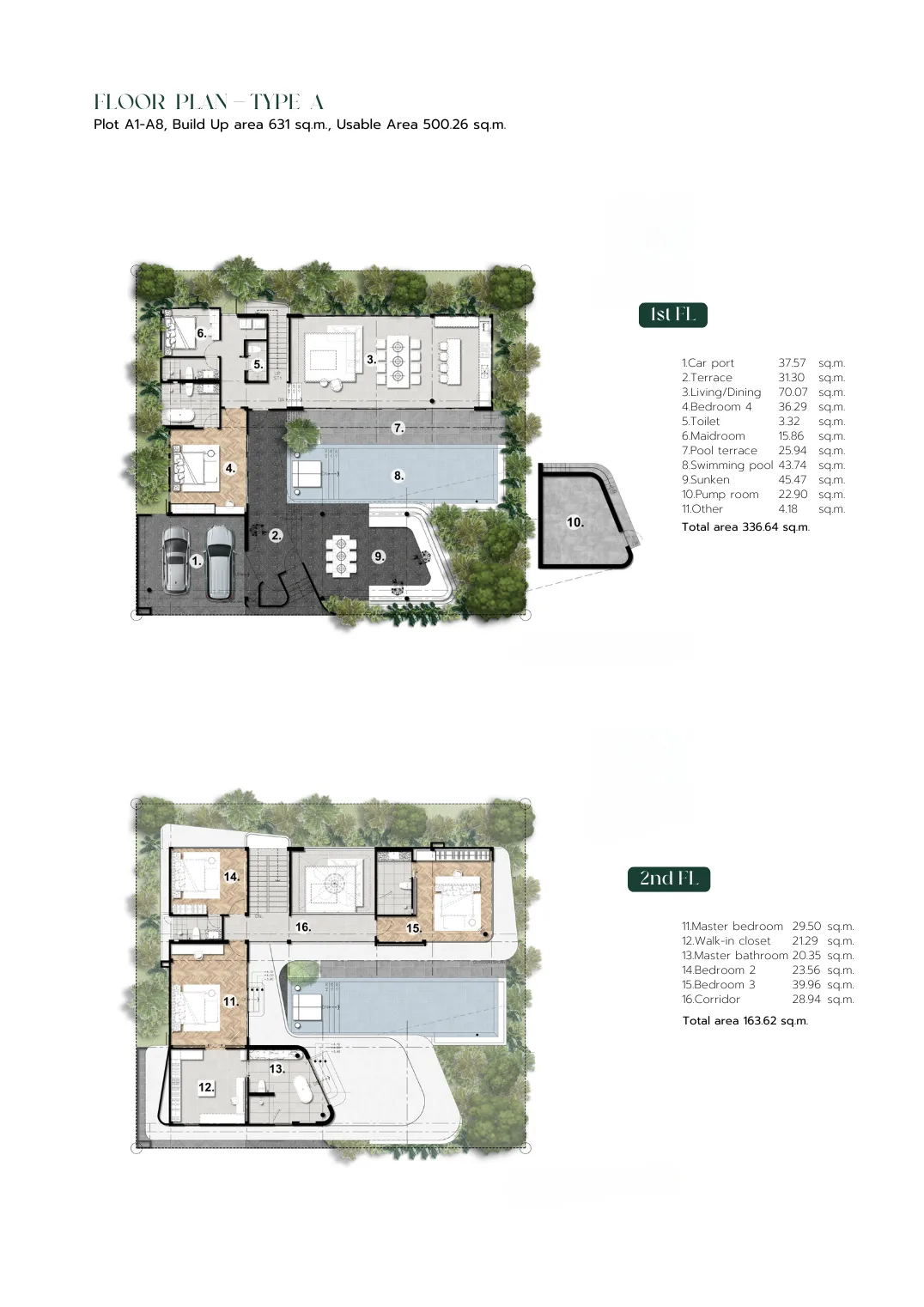 5-bedroom villa, 631 sqm