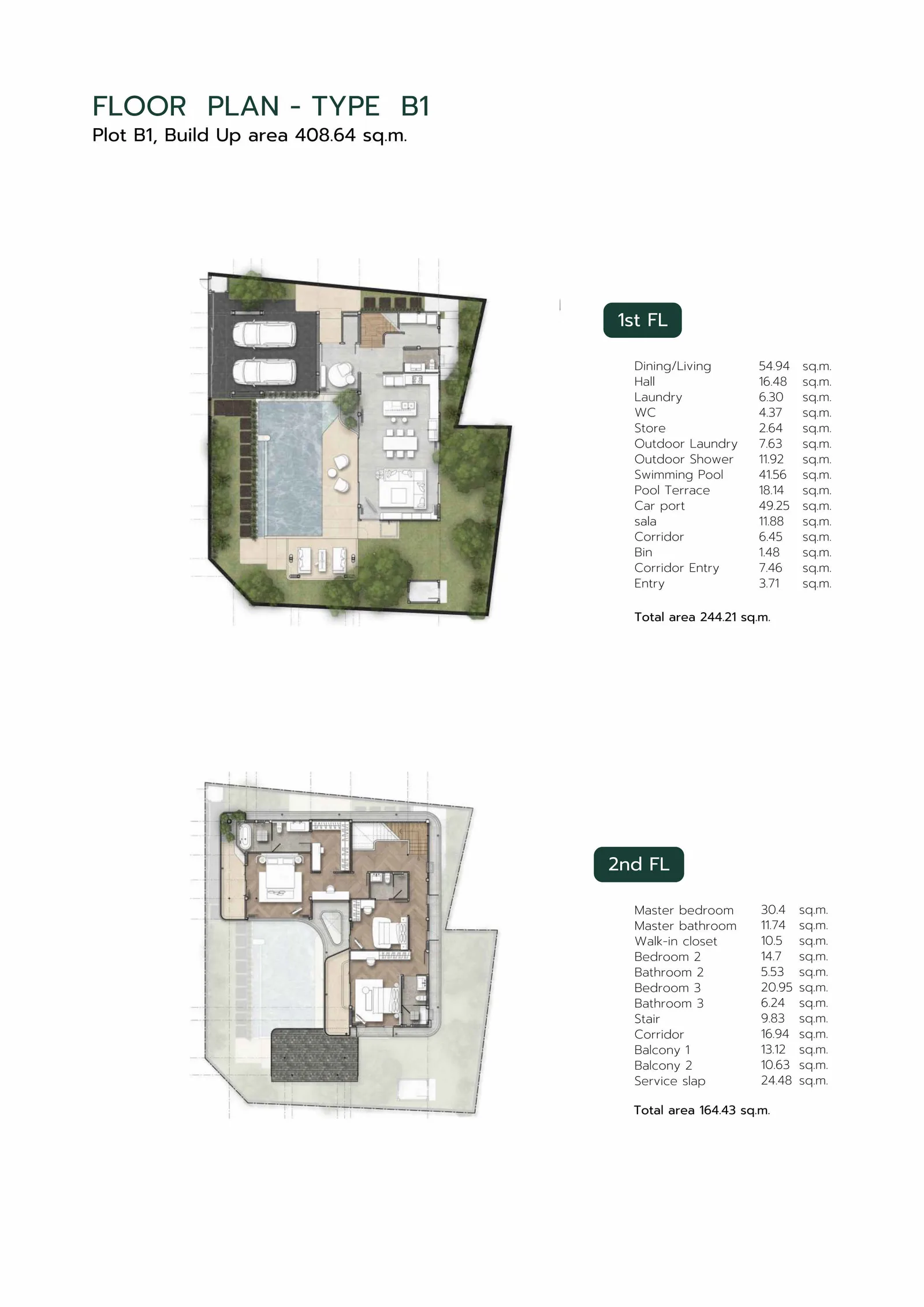 3-bedroom villa, 409 sqm