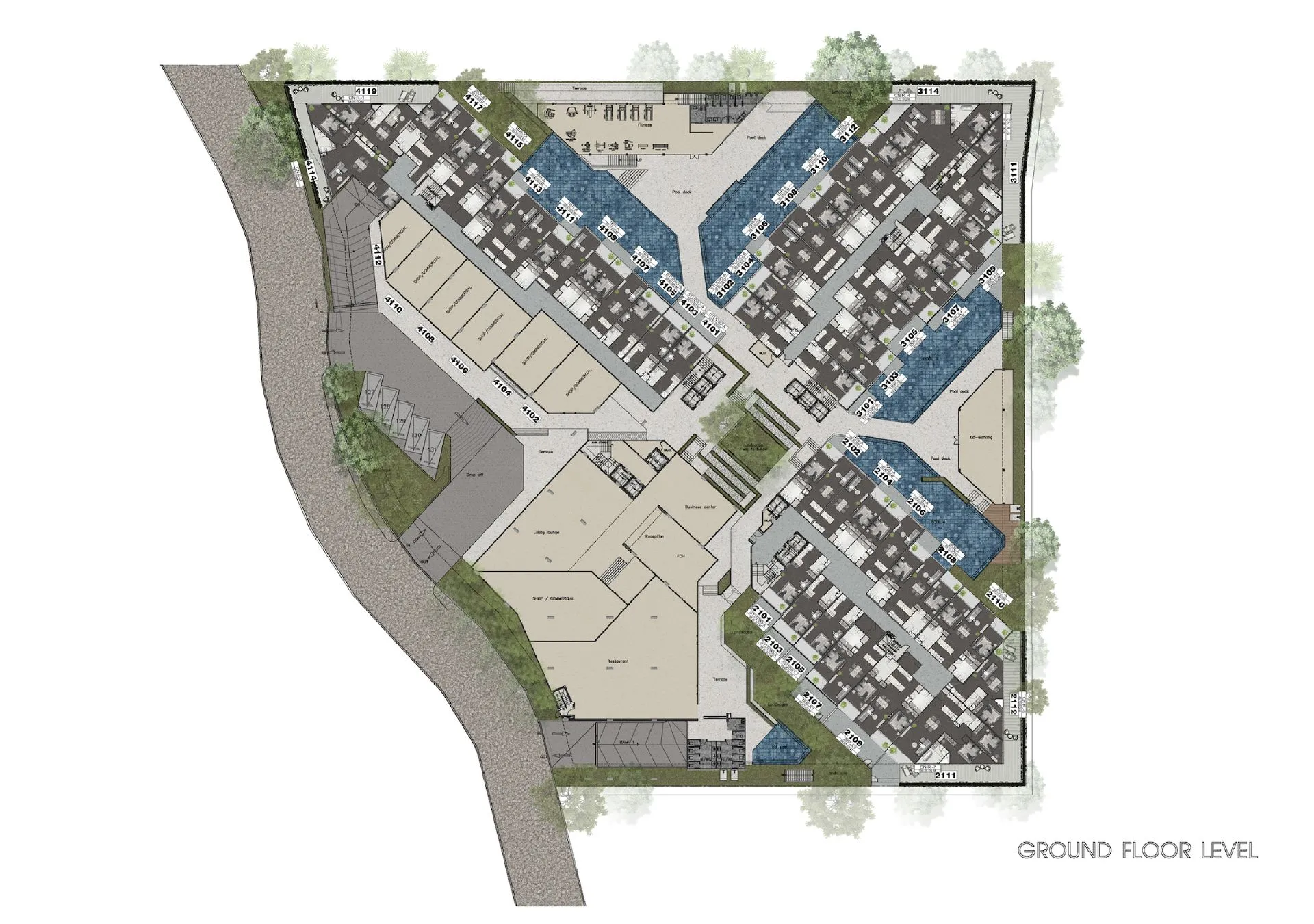 1-bedroom condo, 59 sqm