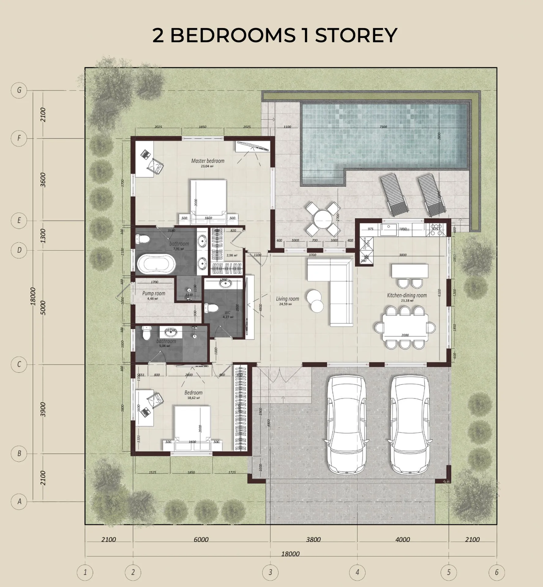 4-bedroom villa, 232 sqm