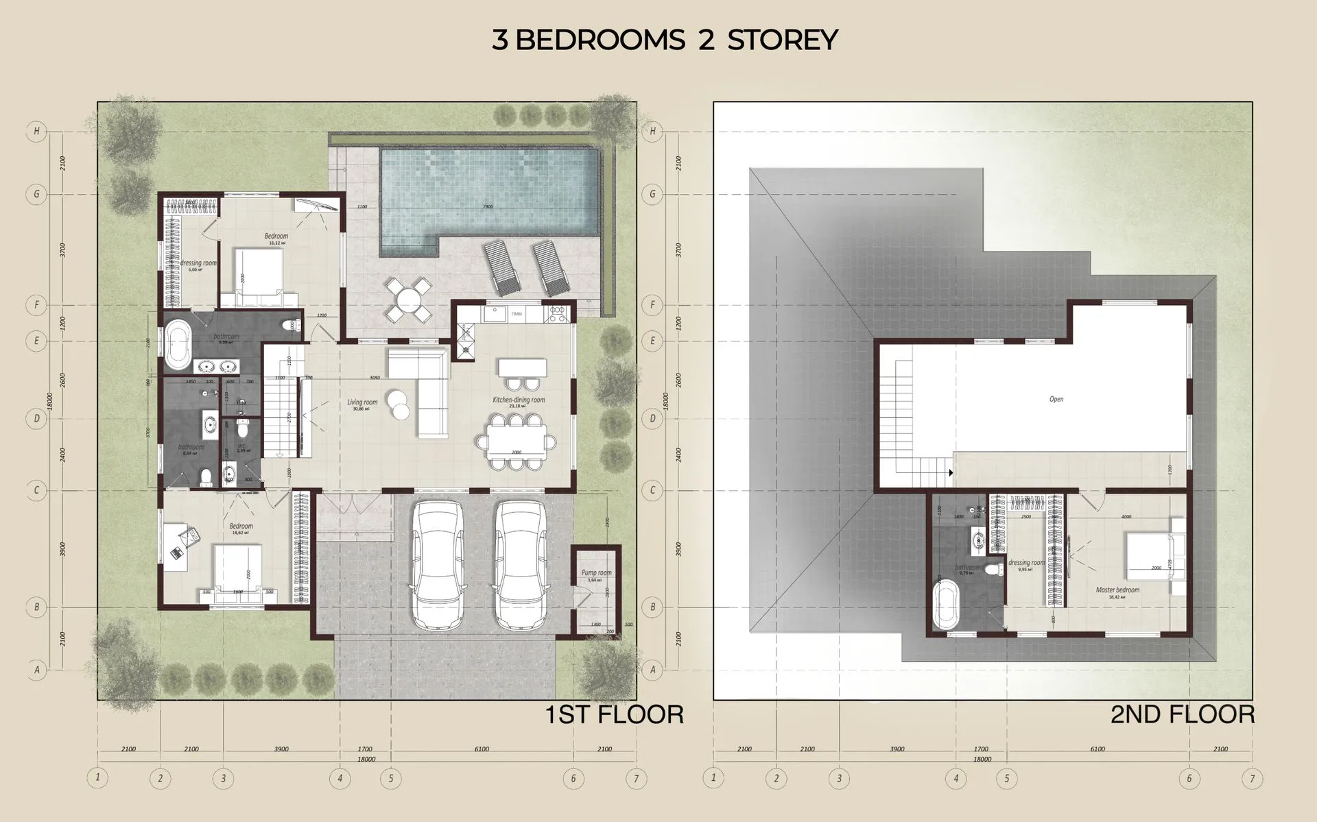 4-bedroom villa, 232 sqm