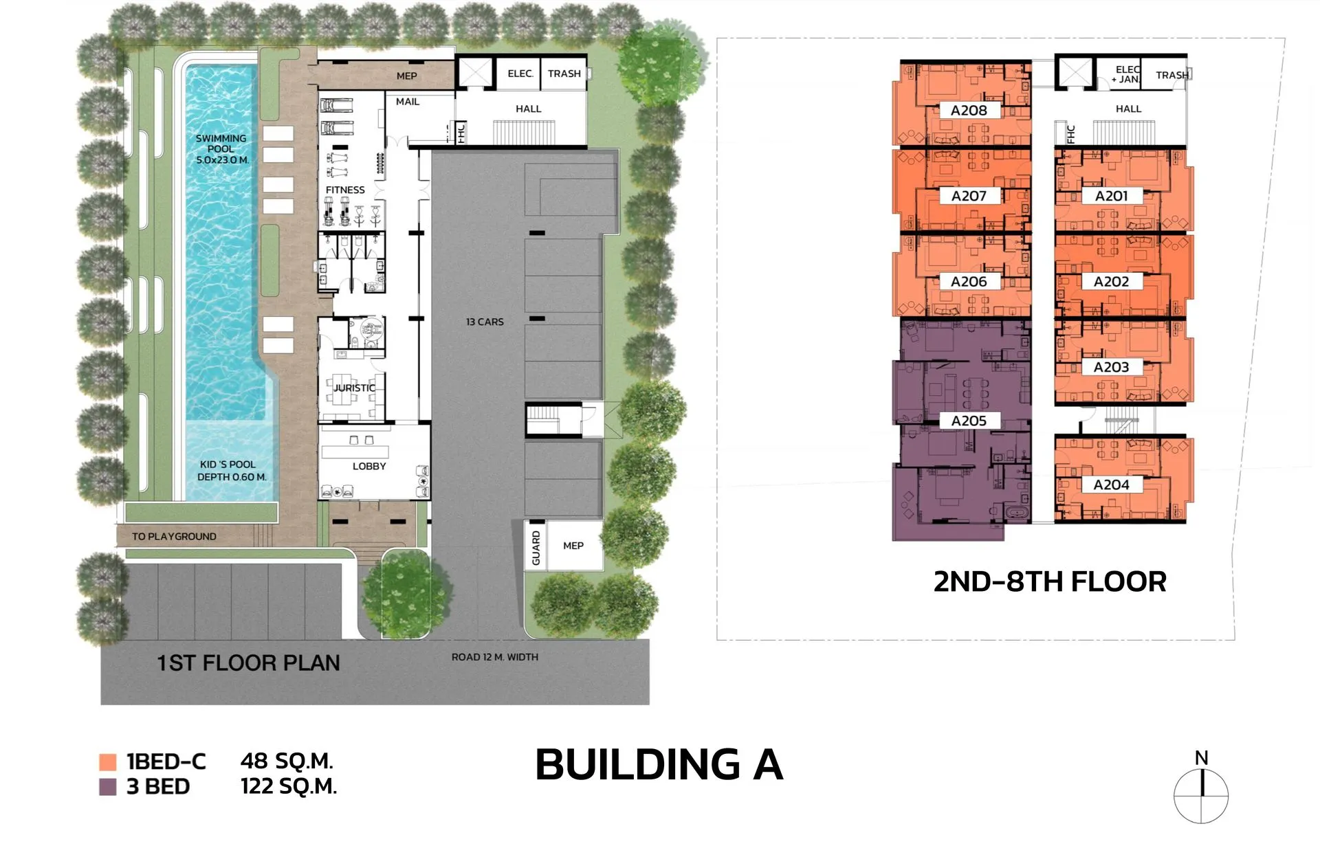3-bedroom condo, 122 sqm