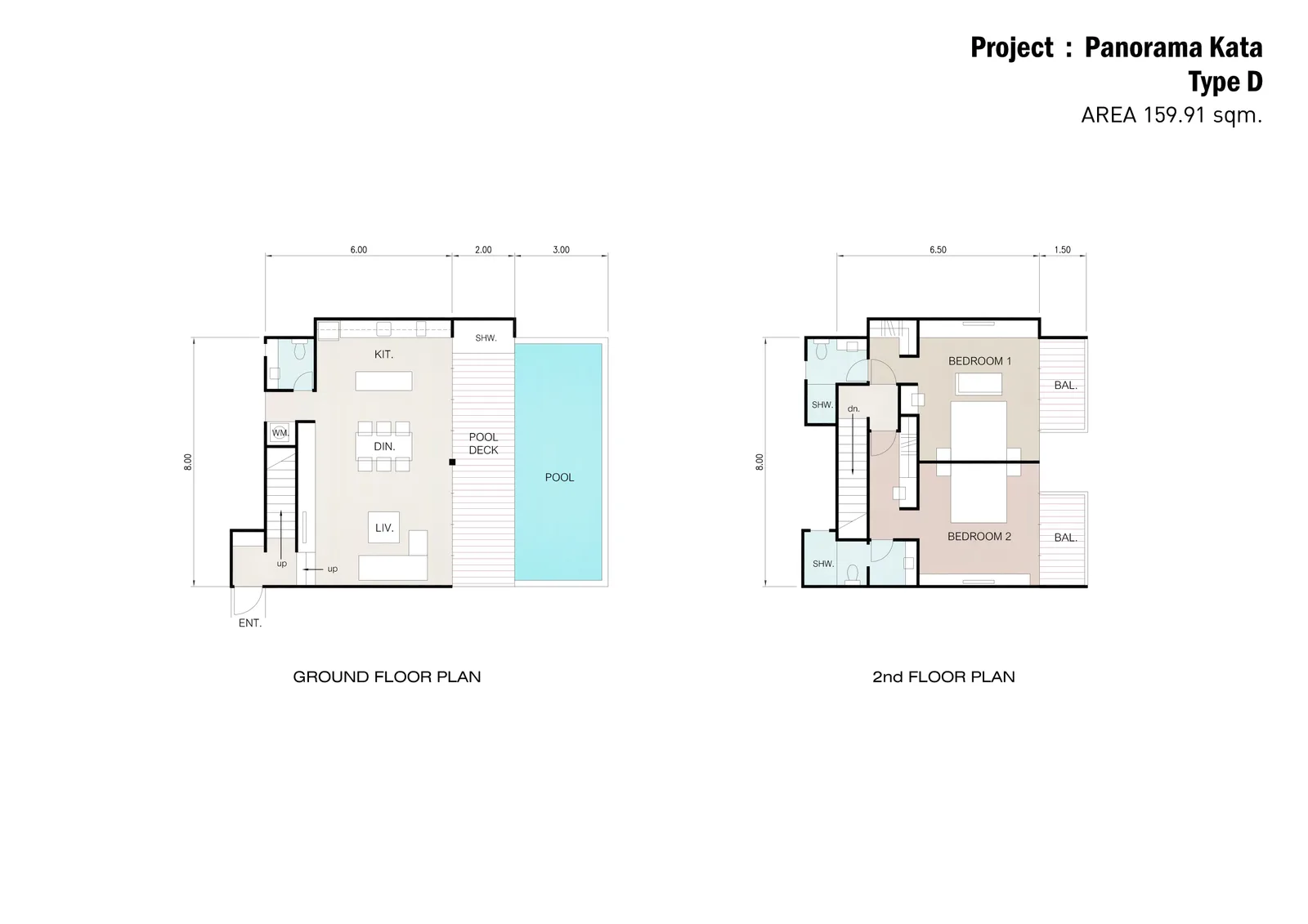 2-bedroom villa, 138 sqm