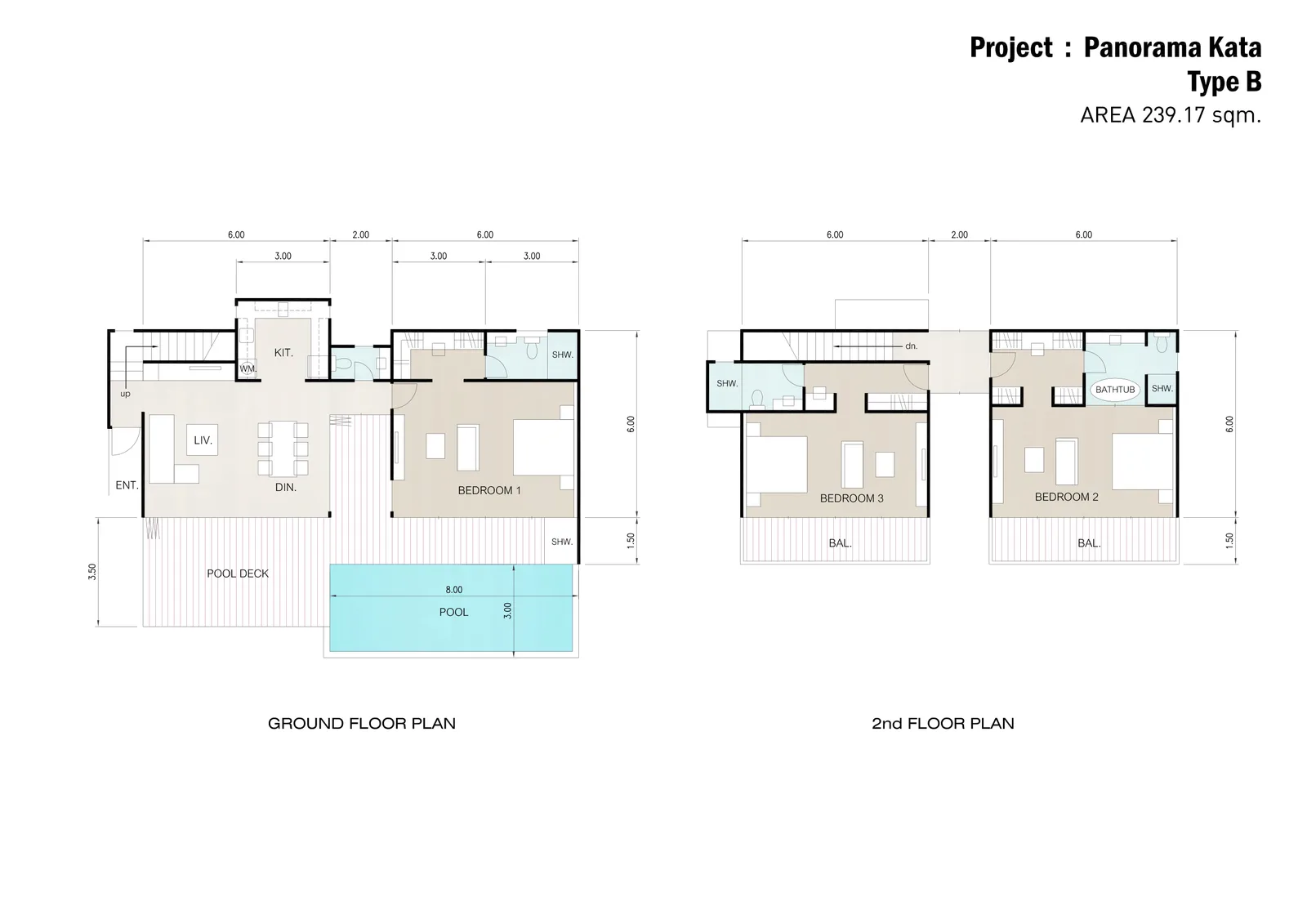 3-bedroom villa, 213 sqm