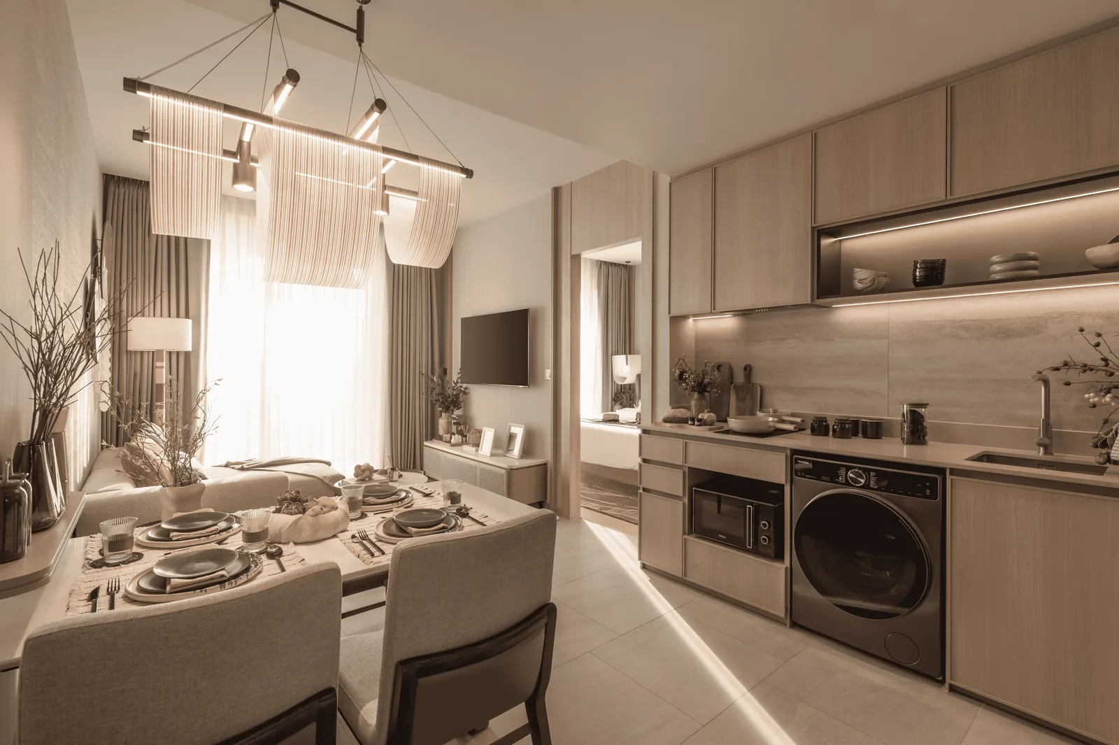 1-bedroom condo, 46 sqm