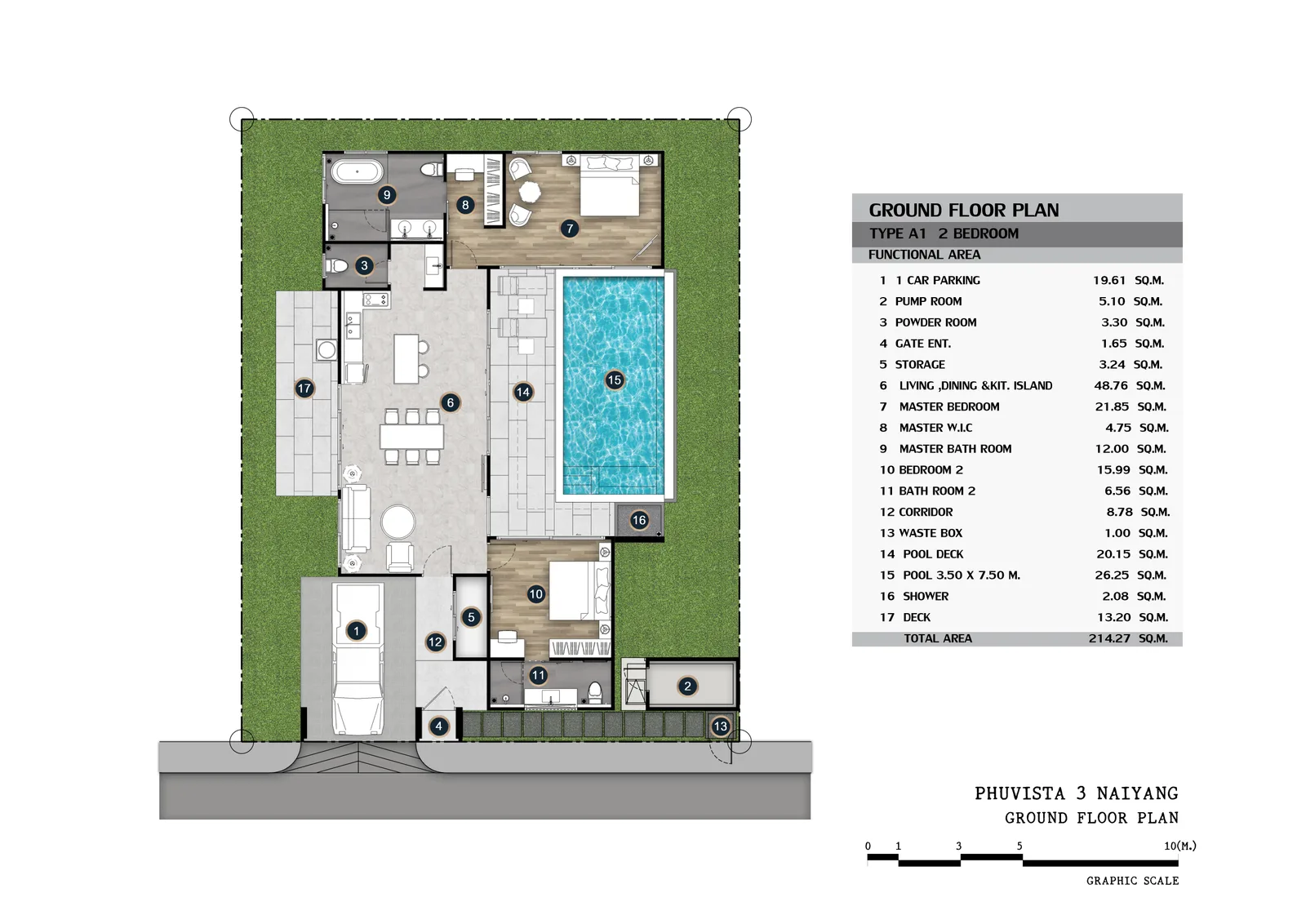 2-bedroom villa, 209 sqm