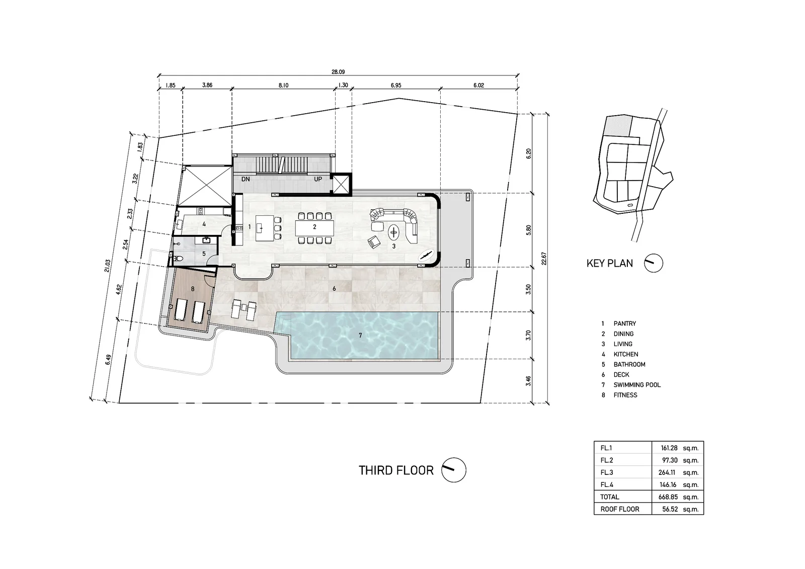 4-bedroom villa, 556 sqm