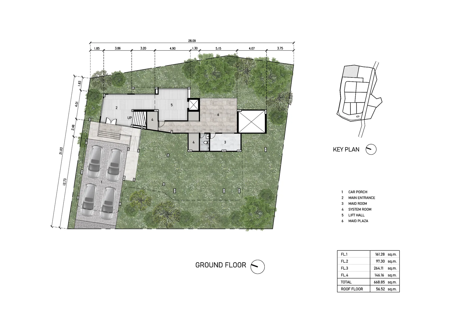 4-bedroom villa, 556 sqm