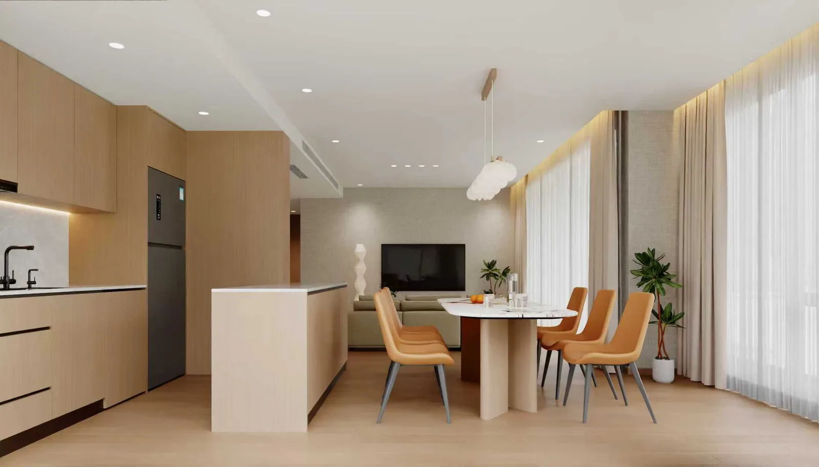 1-bedroom condo, 44 sqm