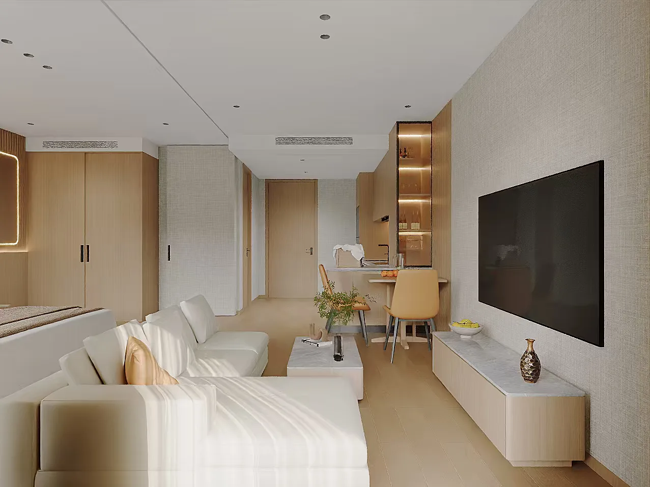 1-bedroom condo, 44 sqm