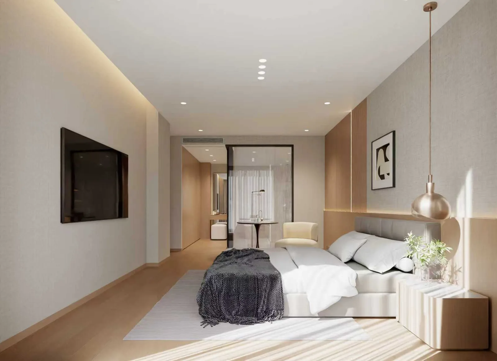 1-bedroom condo, 44 sqm
