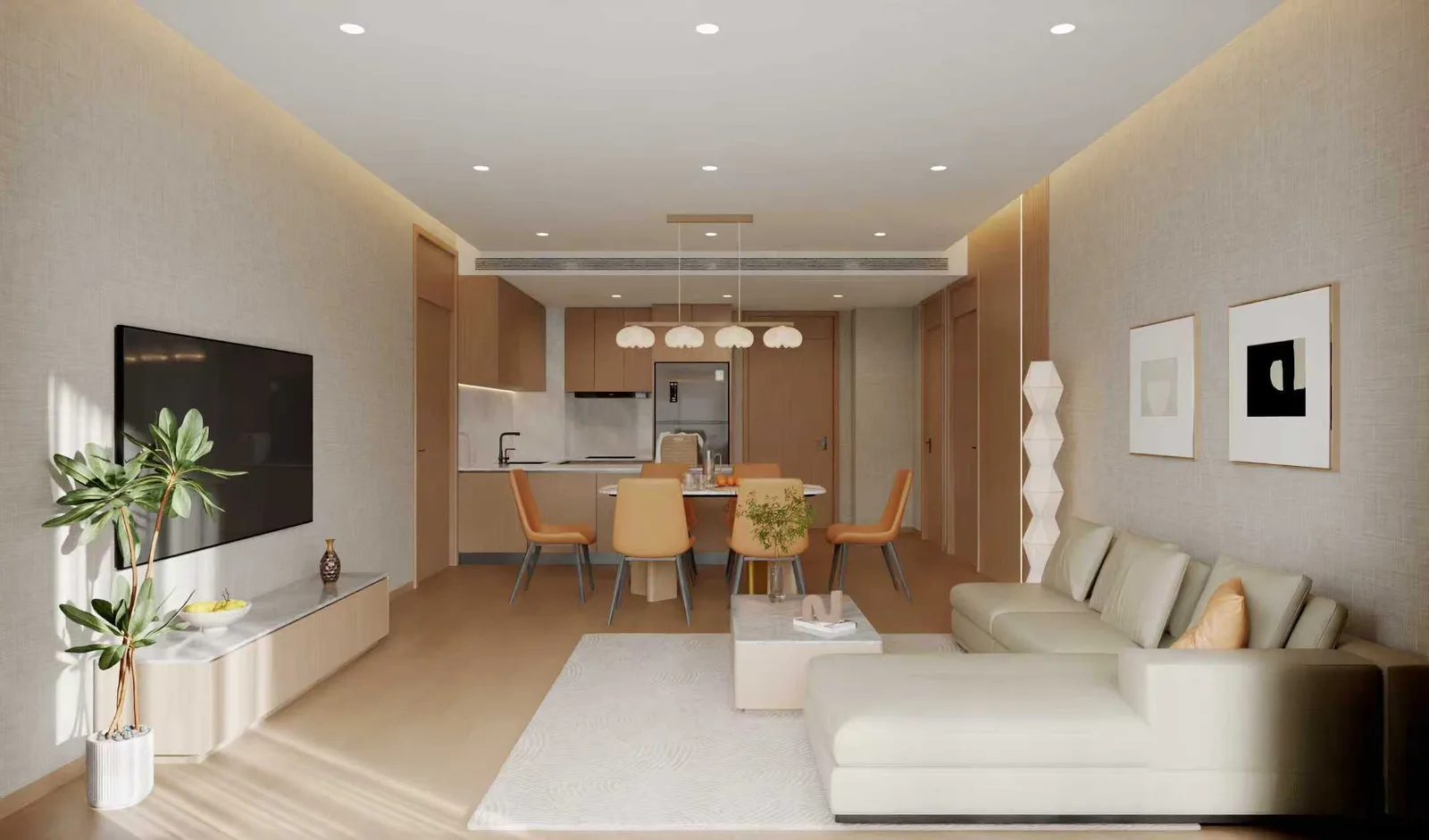 1-bedroom condo, 44 sqm