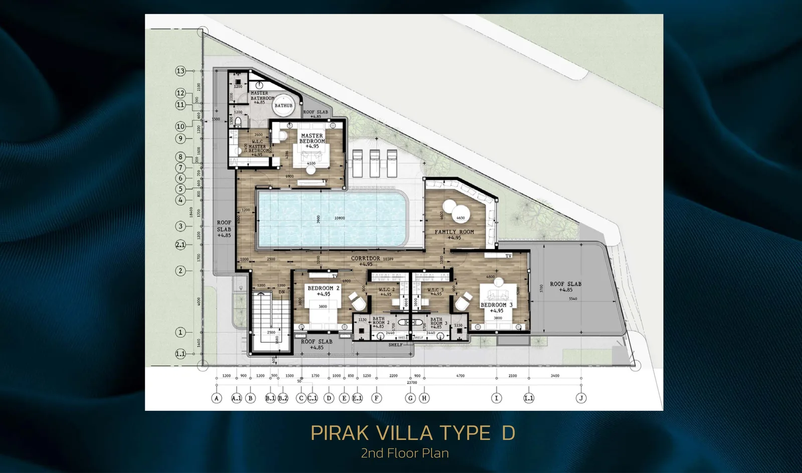 3-bedroom villa, 483 sqm
