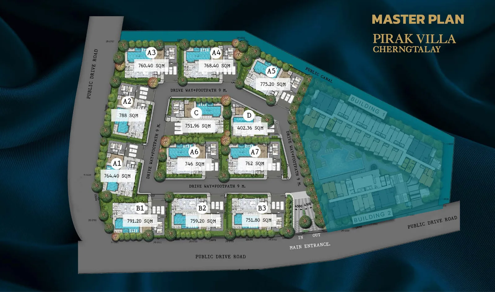 3-bedroom villa, 483 sqm