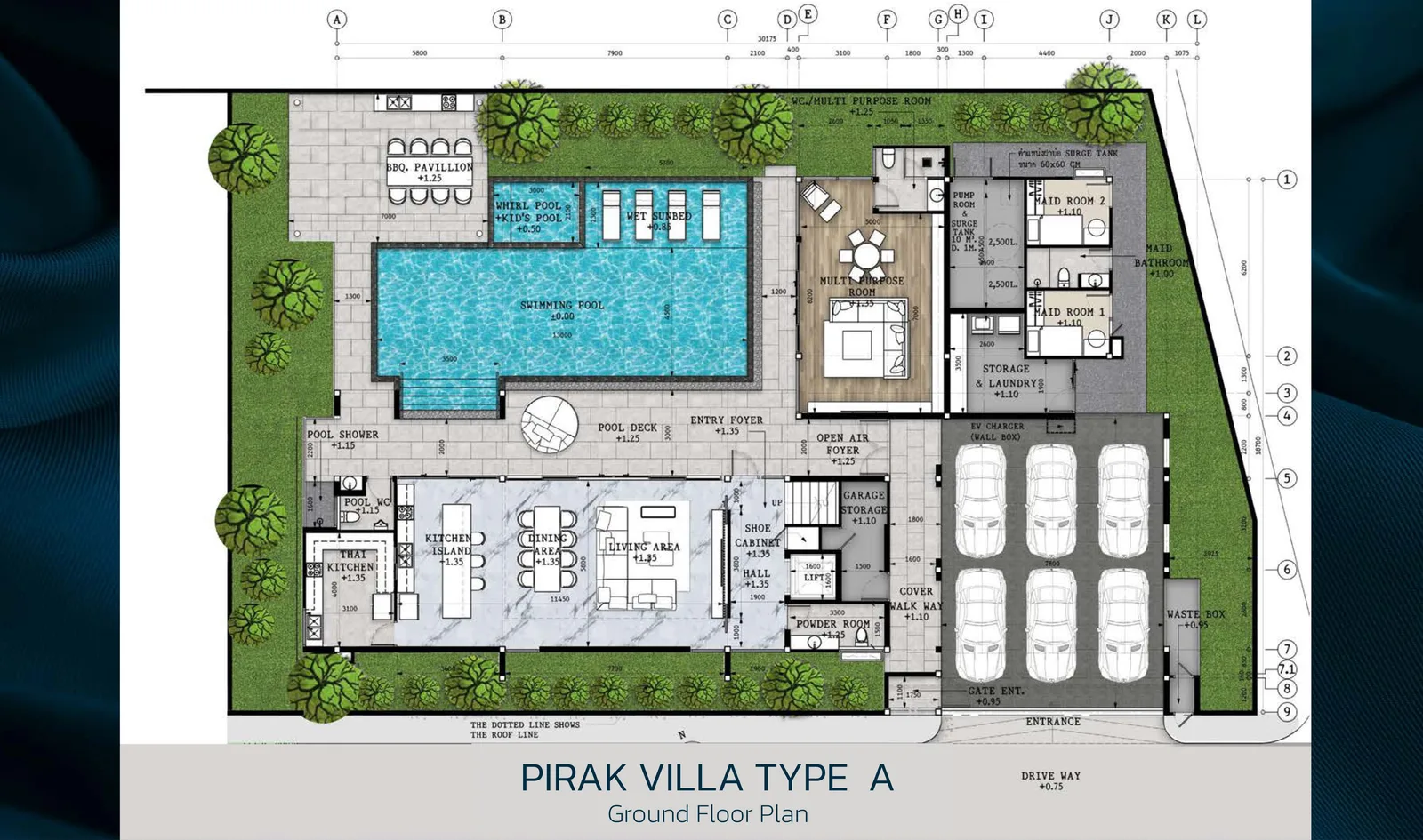 4-bedroom villa, 790 sqm