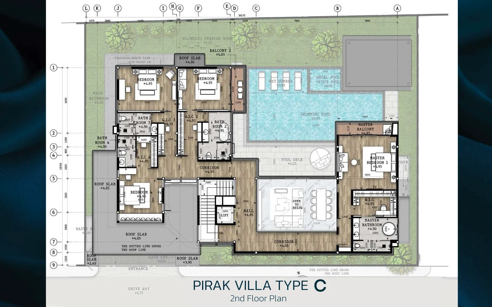 4-bedroom villa, 790 sqm