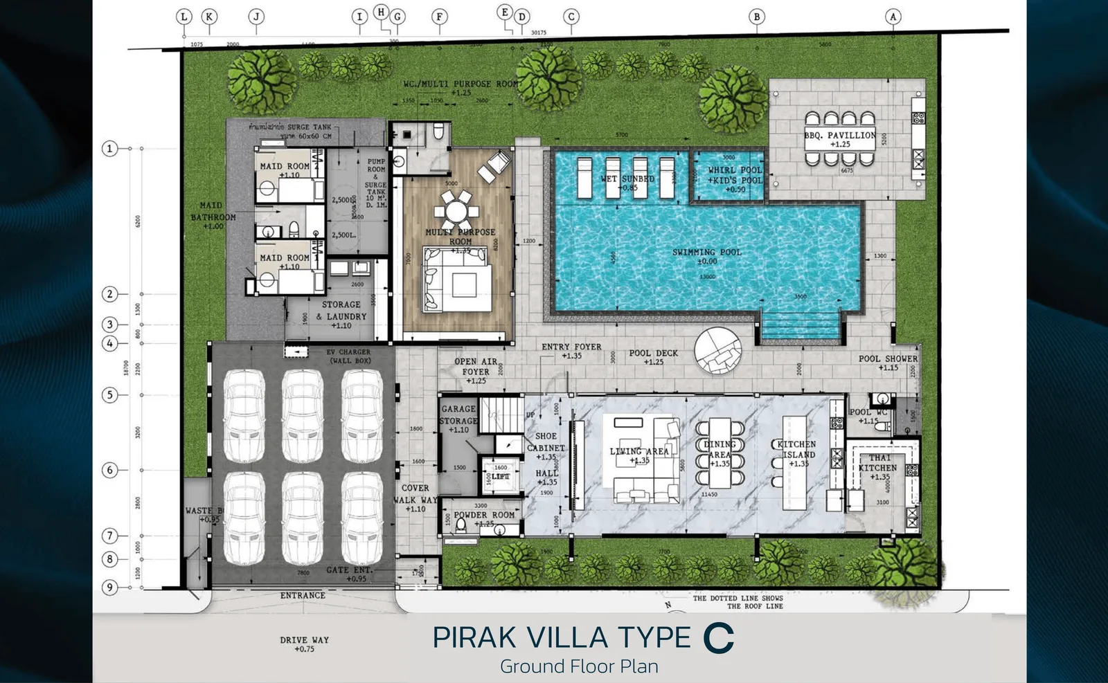 4-bedroom villa, 790 sqm