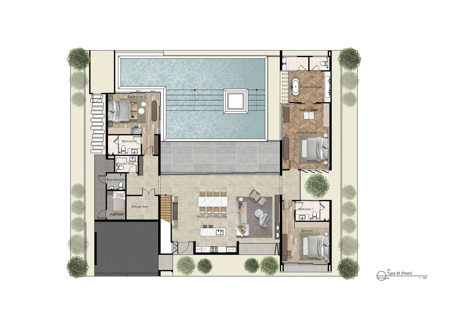 3-bedroom villa, 529 sqm