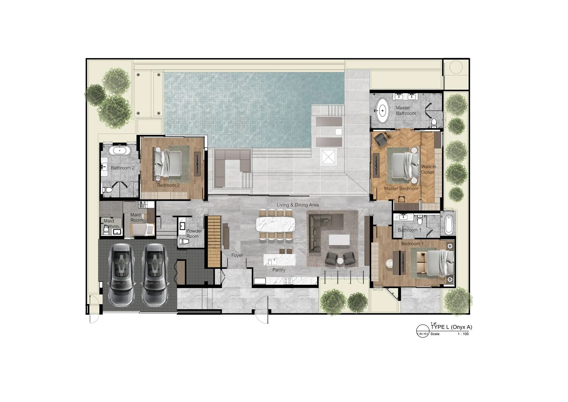 3-bedroom villa, 529 sqm