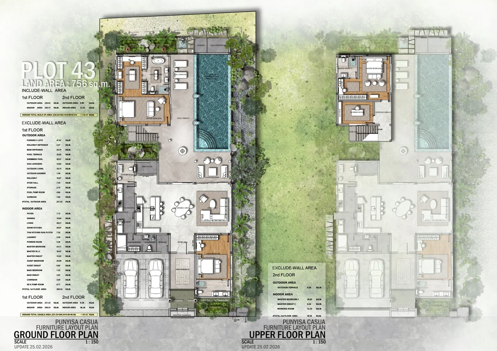 3-bedroom villa, 564 sqm