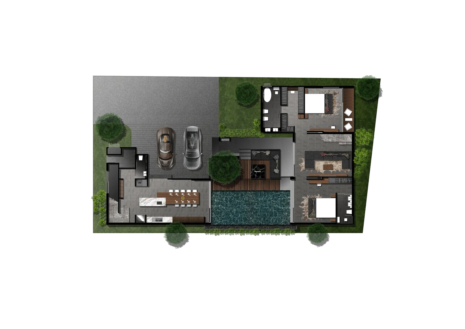 3-bedroom villa, 425 sqm