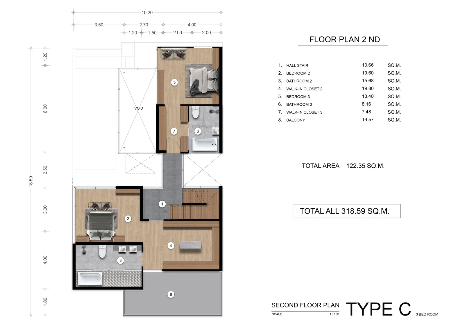4-bedroom villa, 304 sqm