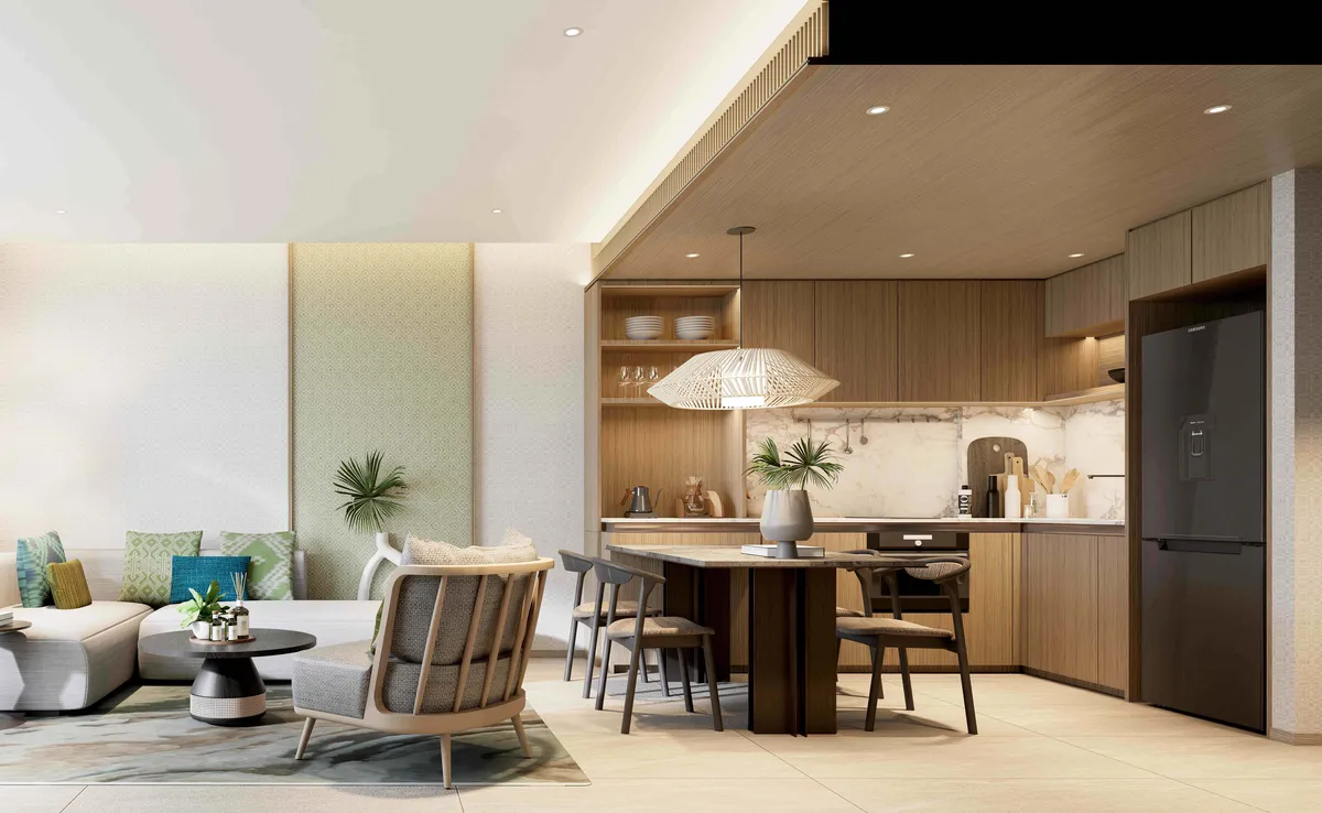 1-bedroom condo, 57 sqm