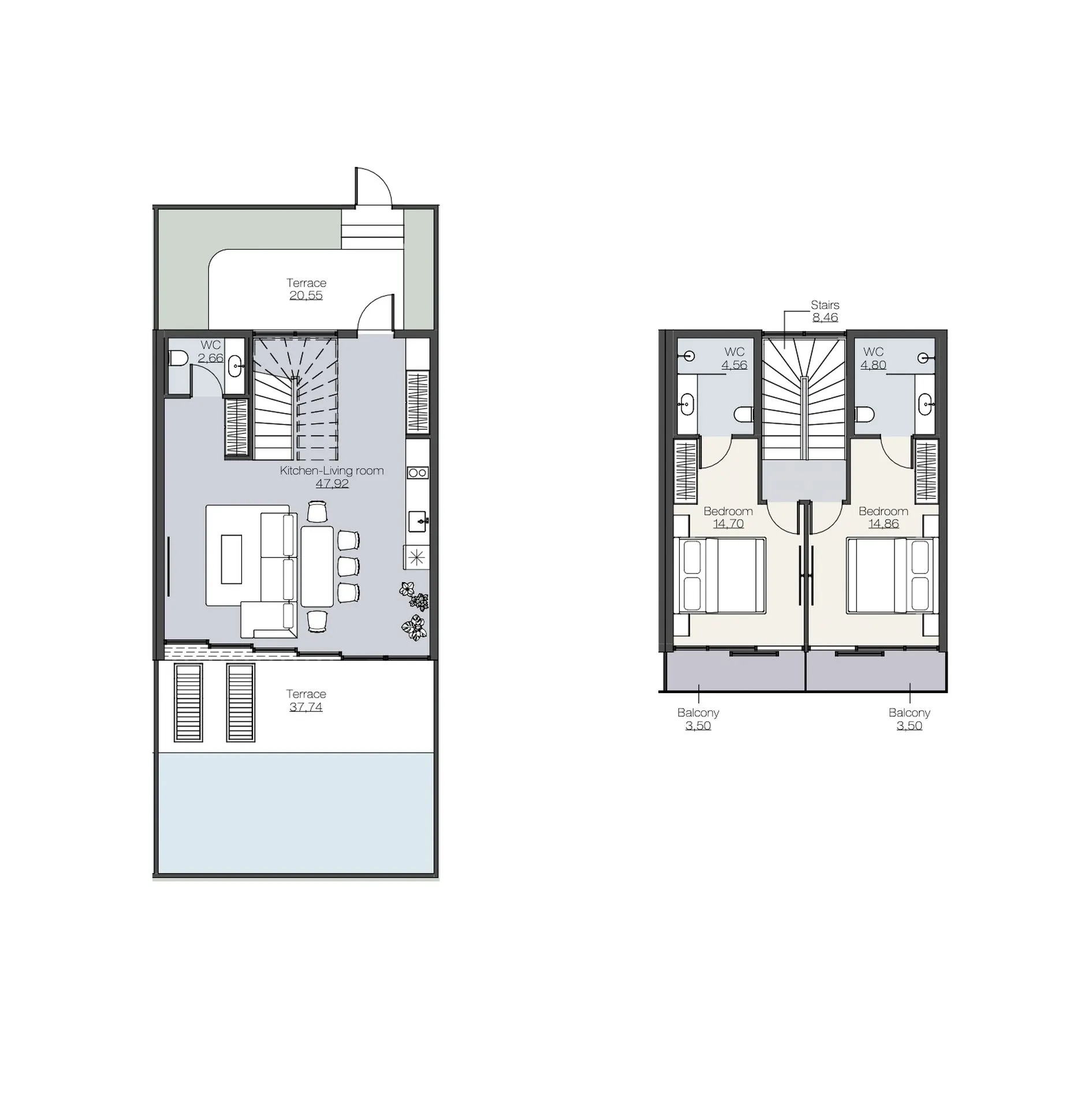3-bedroom villa, 255 sqm