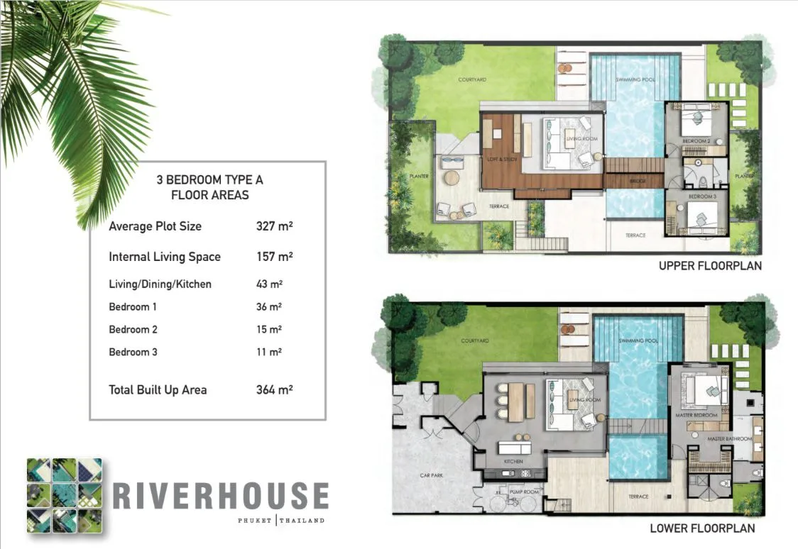 2-bedroom villa, 228 sqm
