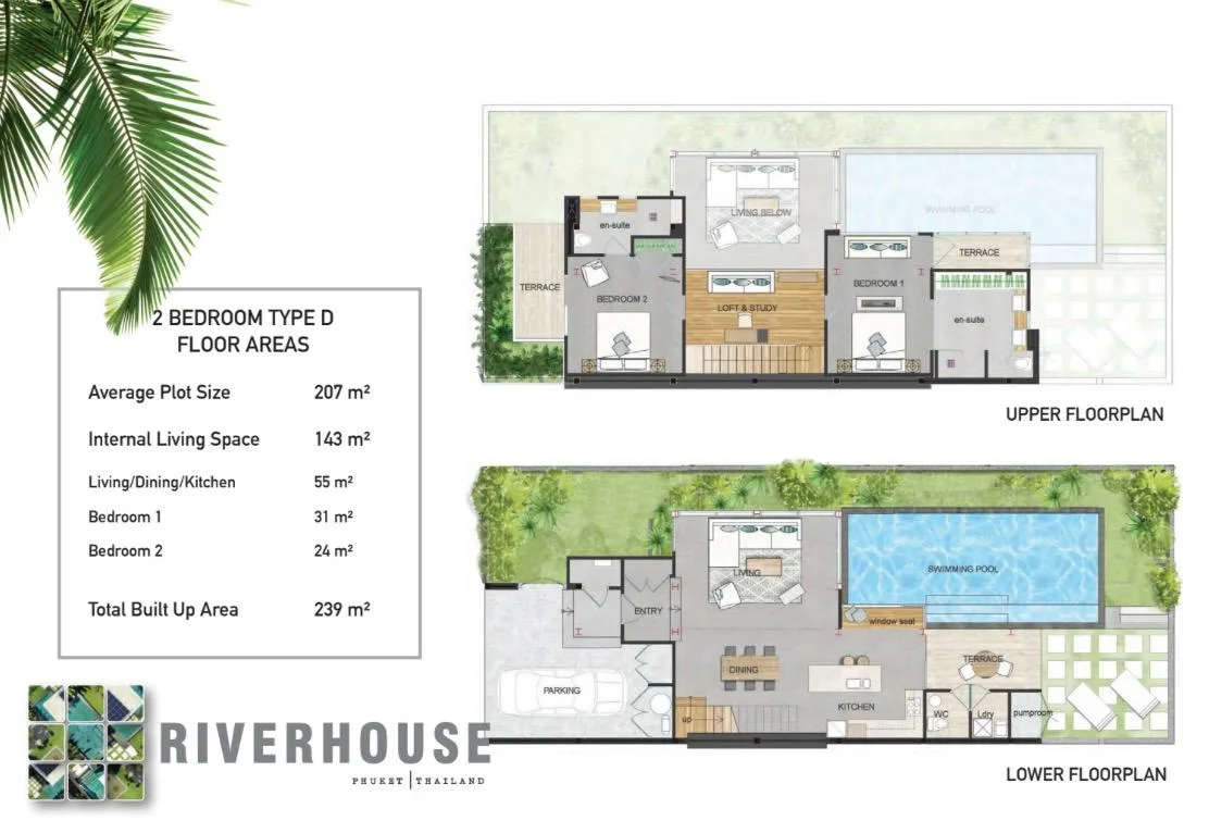 2-bedroom villa, 228 sqm