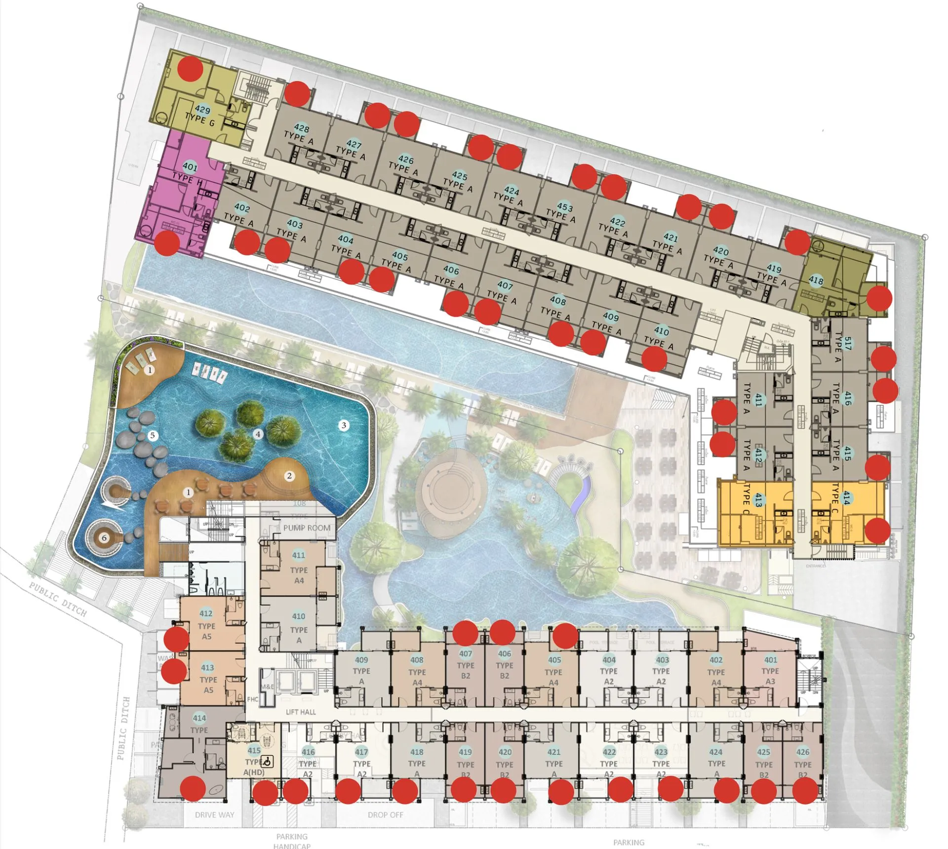 2-bedroom condo, 62 sqm
