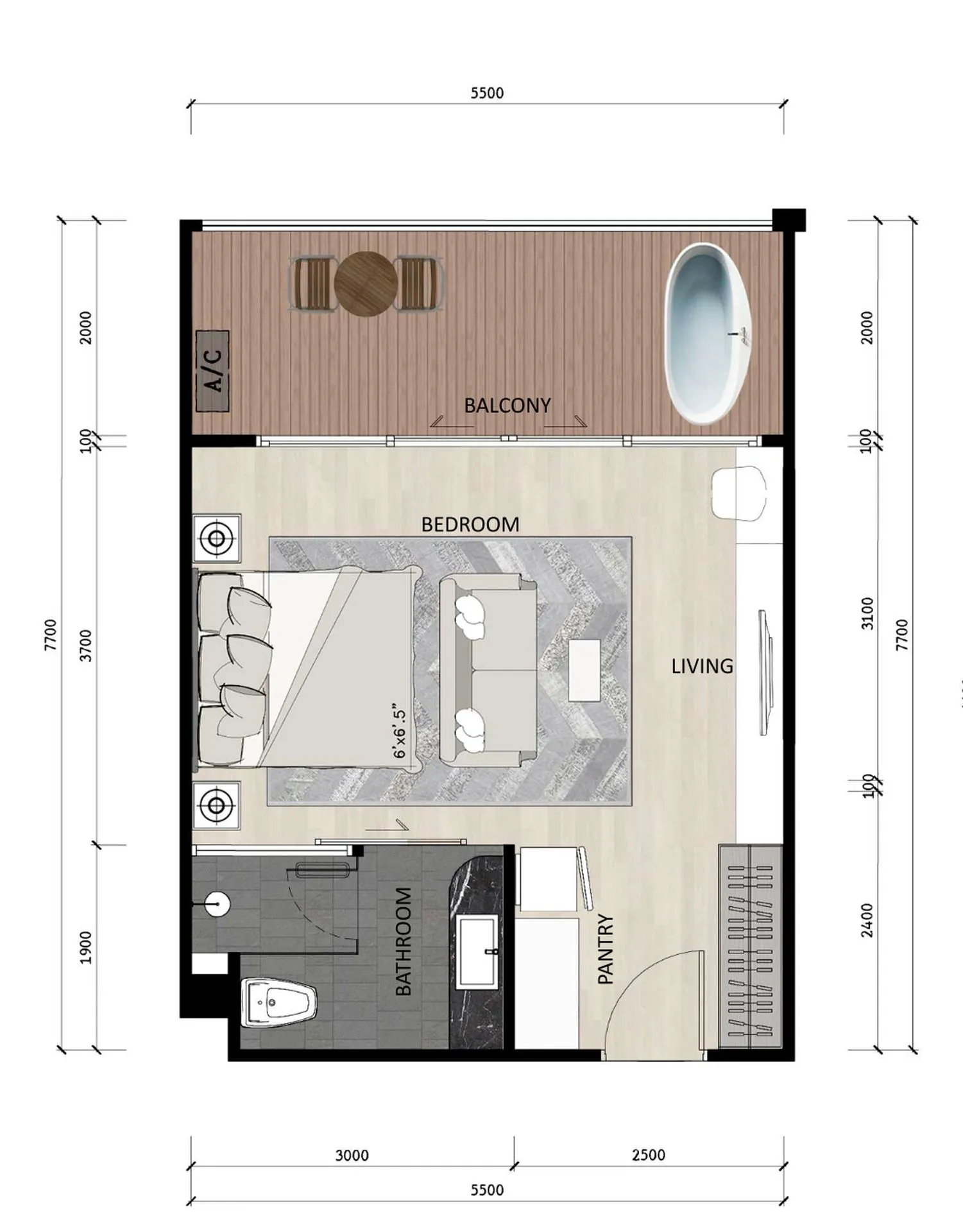 Studio, 37 sqm