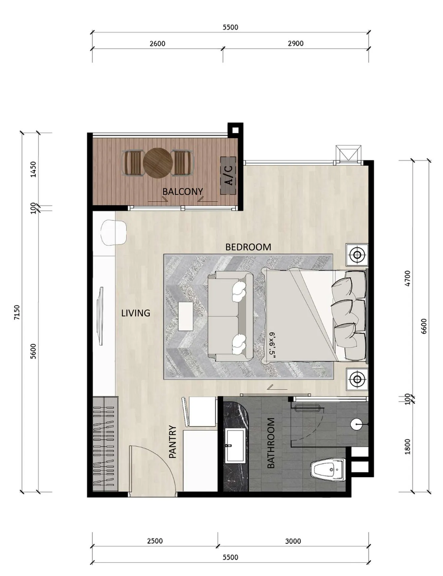 Studio, 39 sqm