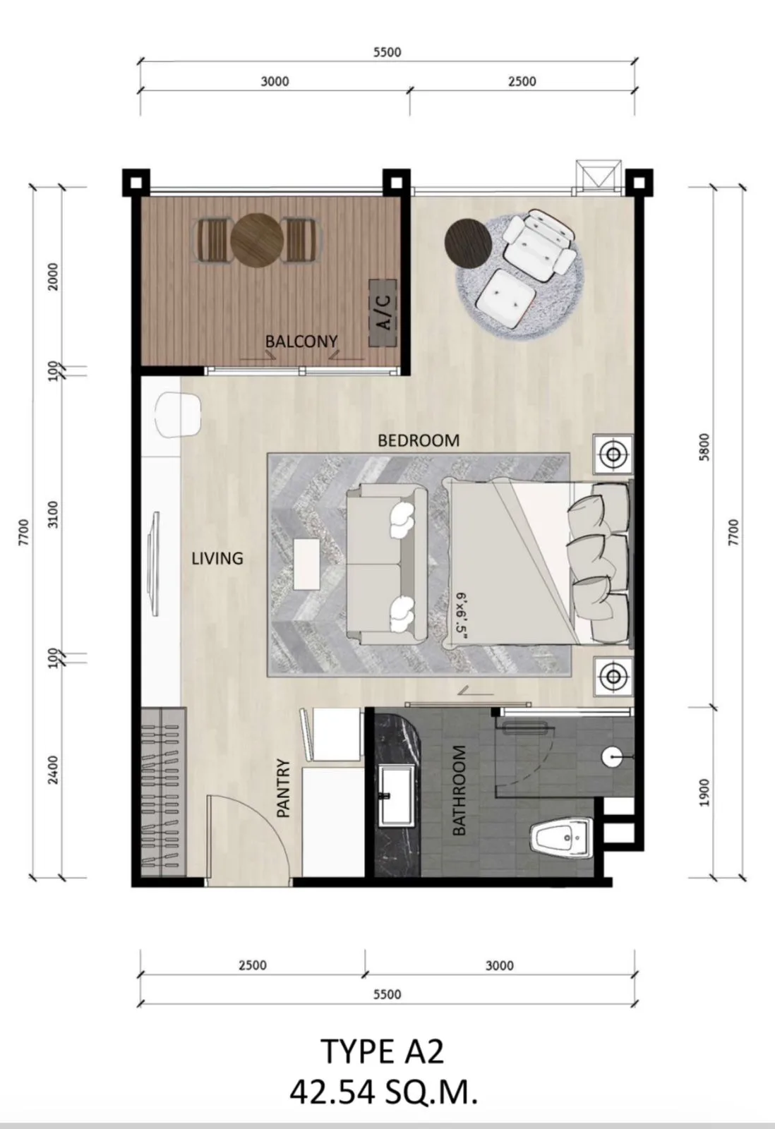 Studio, 38 sqm