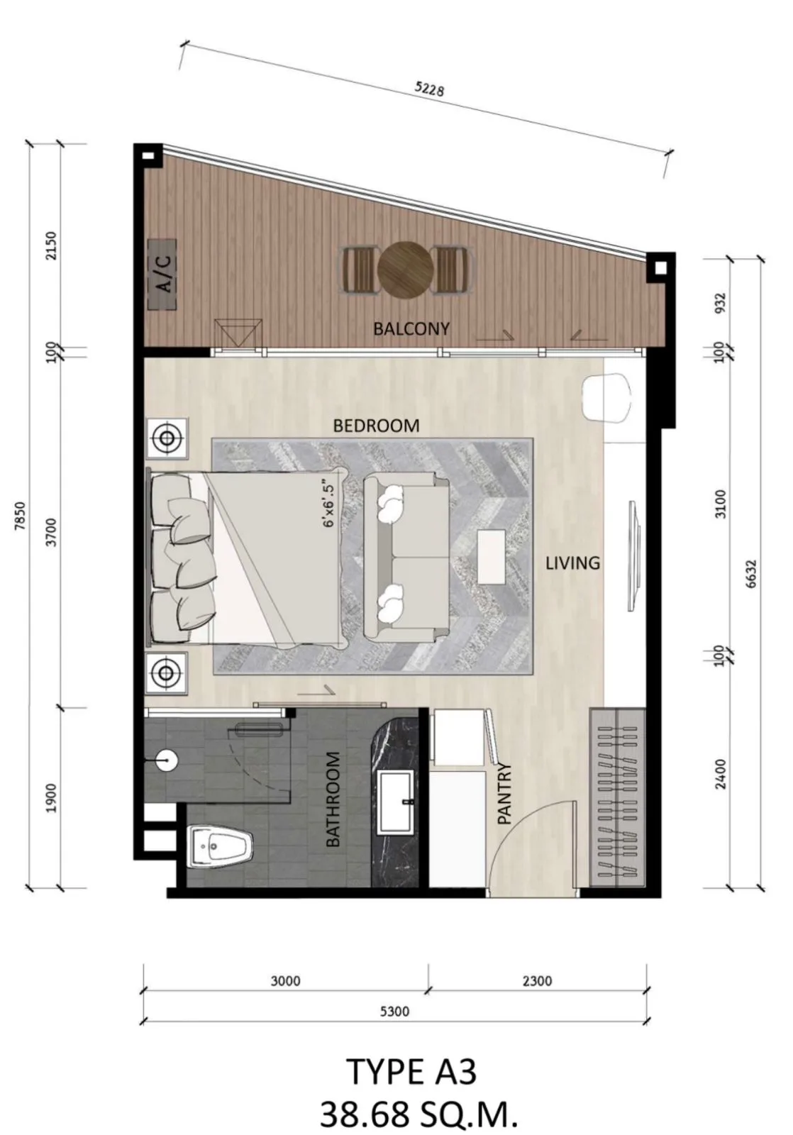 Studio, 38 sqm