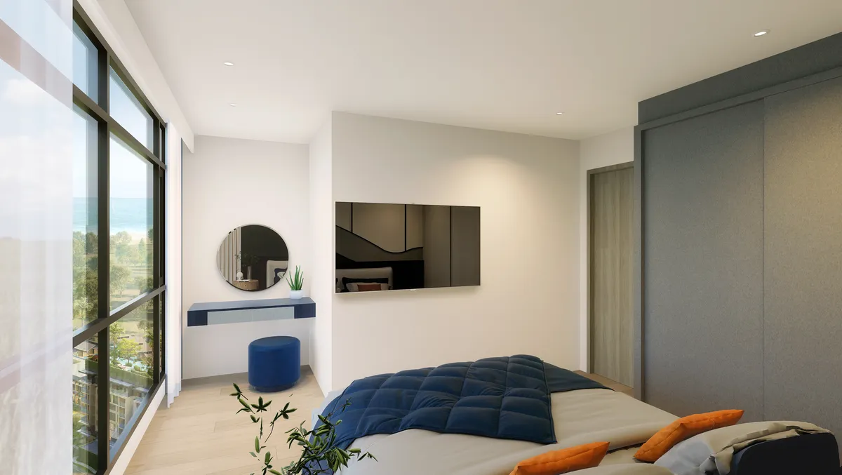 2-bedroom condo, 58 sqm