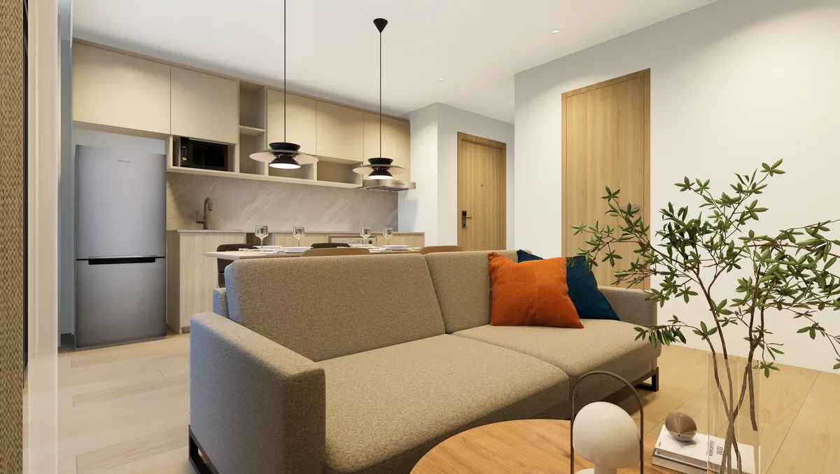 1-bedroom condo, 42 sqm