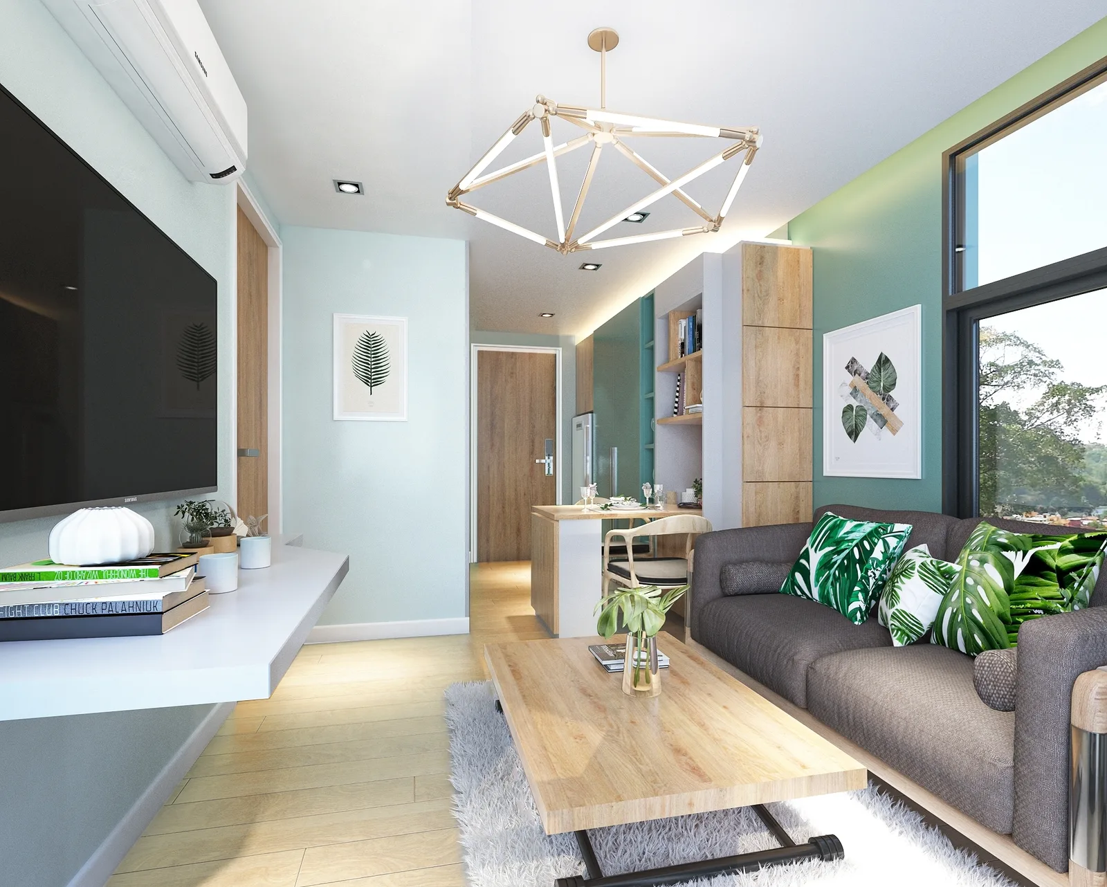 2-bedroom condo, 60 sqm