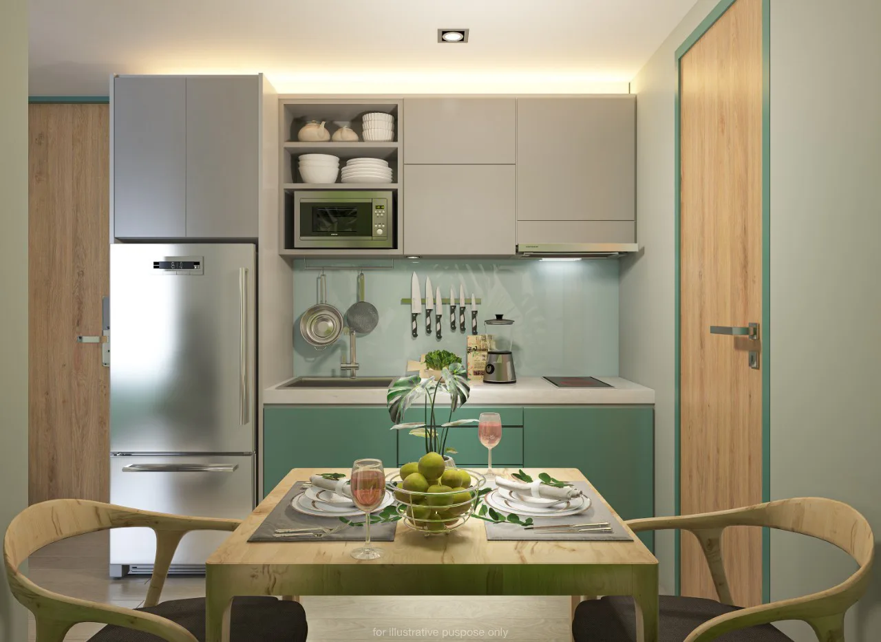 2-bedroom condo, 60 sqm