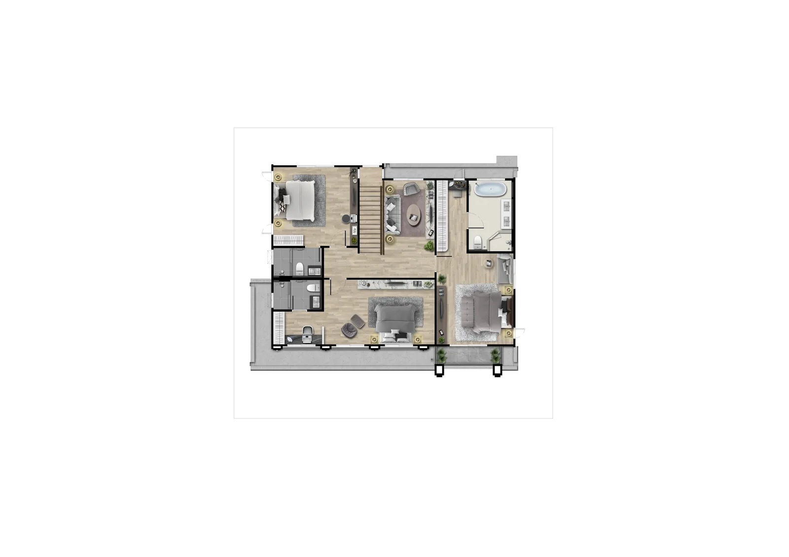 4-bedroom villa, 260 sqm