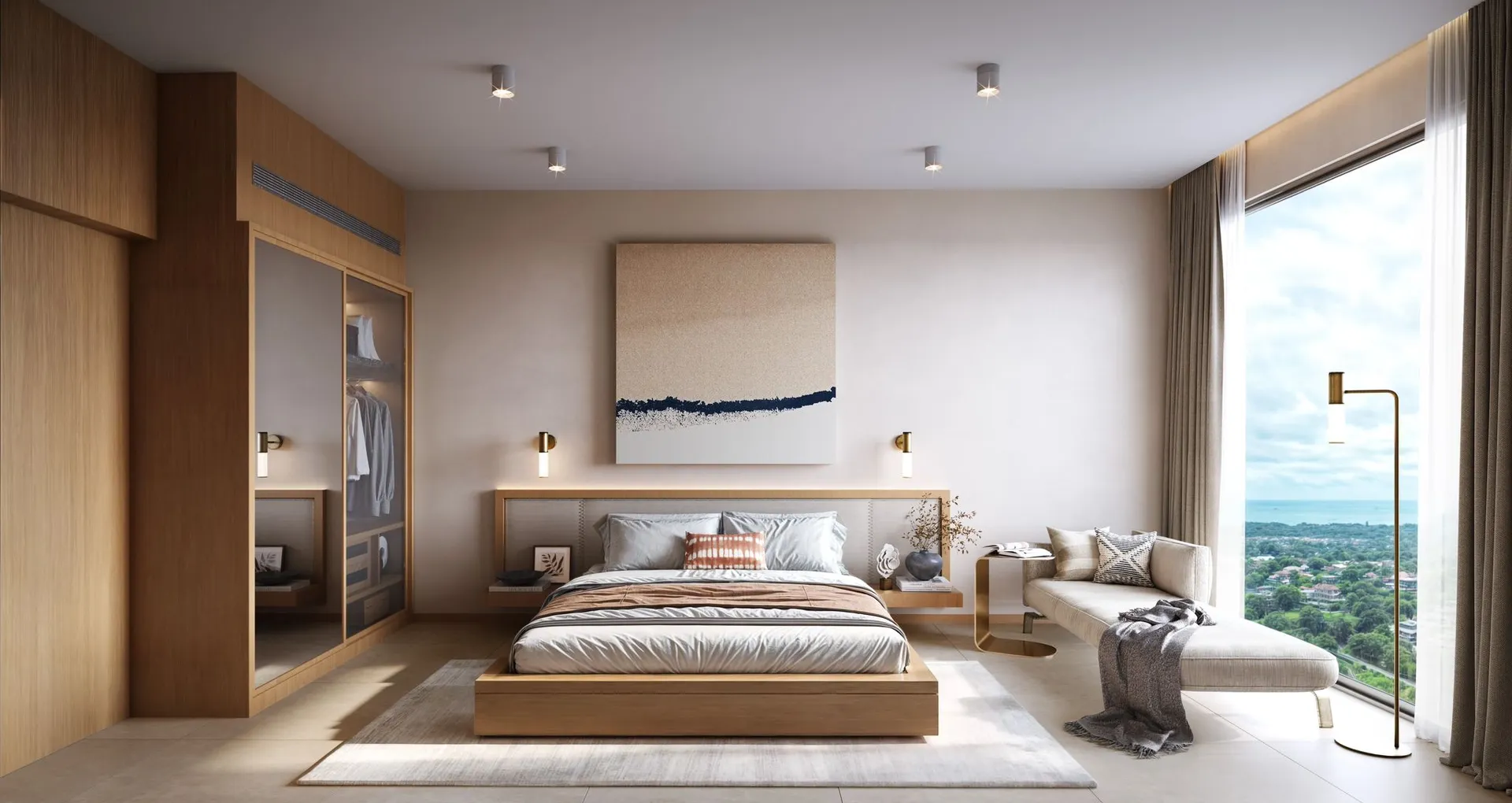 1-bedroom condo, 45 sqm