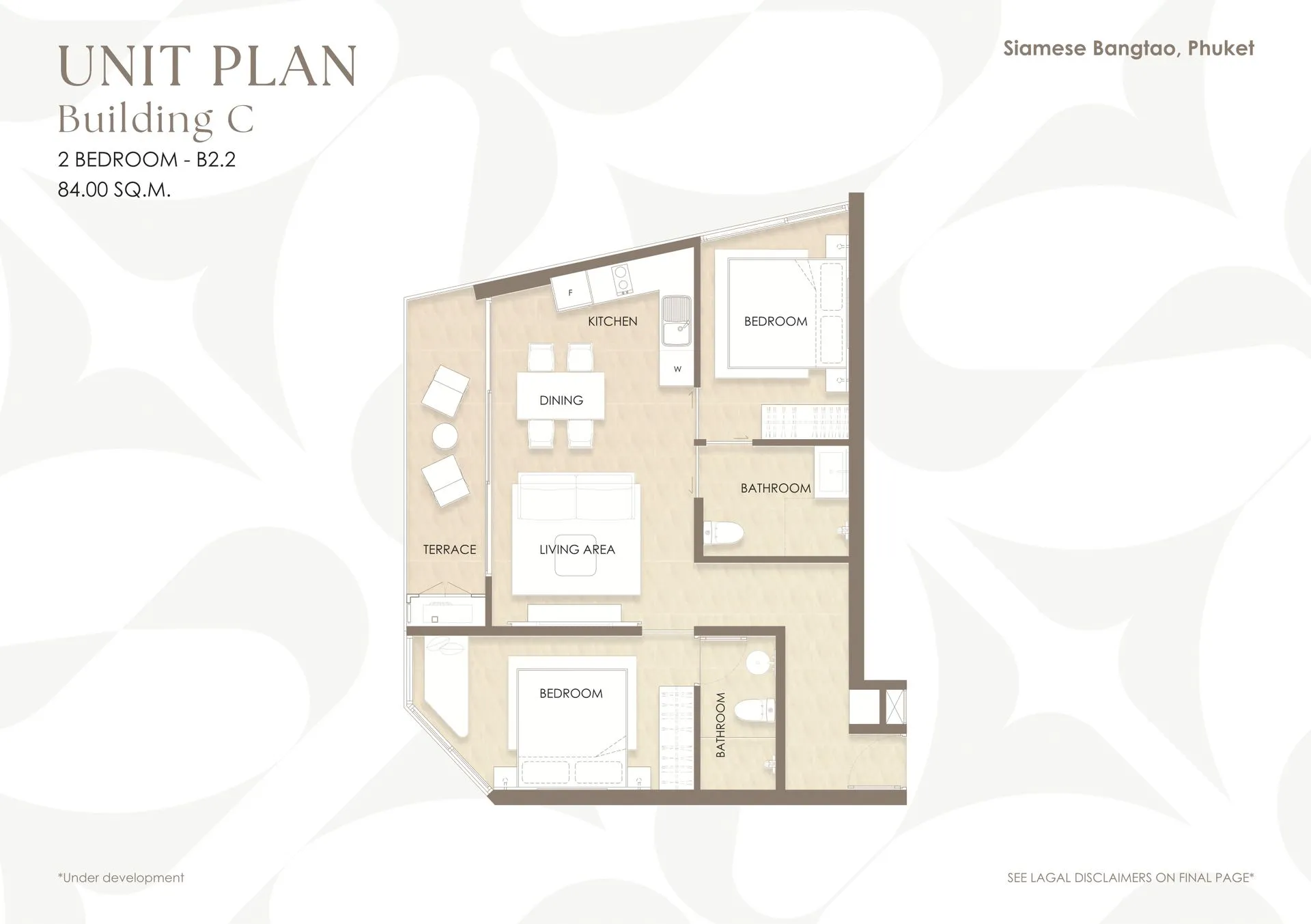 2-bedroom condo, 71 sqm