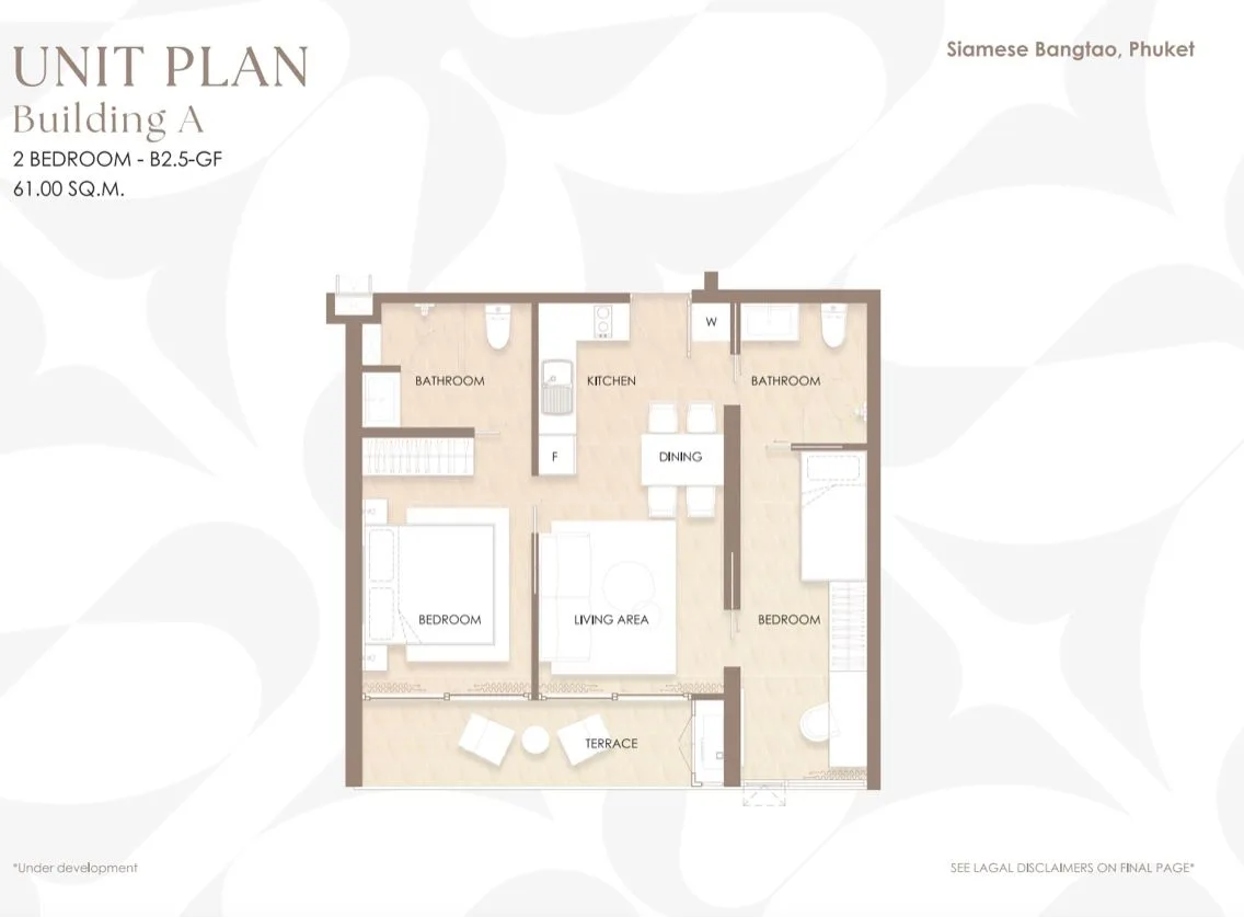 2-bedroom condo, 71 sqm